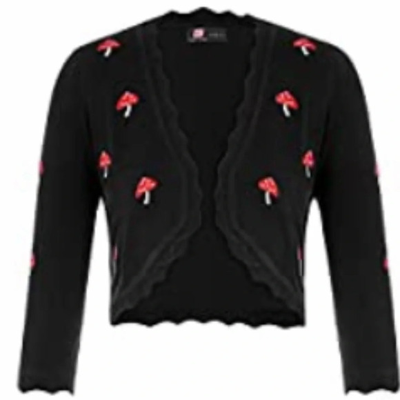 🎉🎉🎉HOST-PICK🎉🎉🎉MUSHROOM Crop Cardigan, Multiple Sizes, NWT - Picture 2 of 8